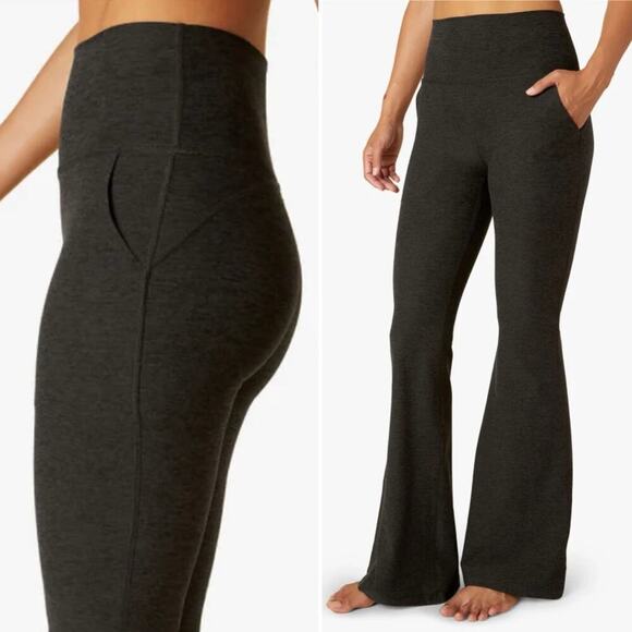 Beyond Yoga All Day Flare Pant High Spacedye Pull On Casual Athleisure Black M